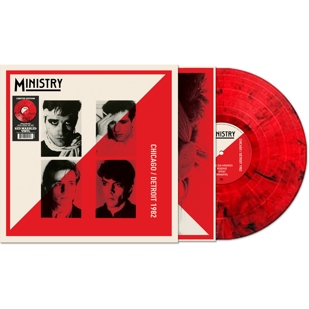 Ministry - Chicago - Detroit 1982 (Red-Black Marble Vinyl) - Cleopatra Records