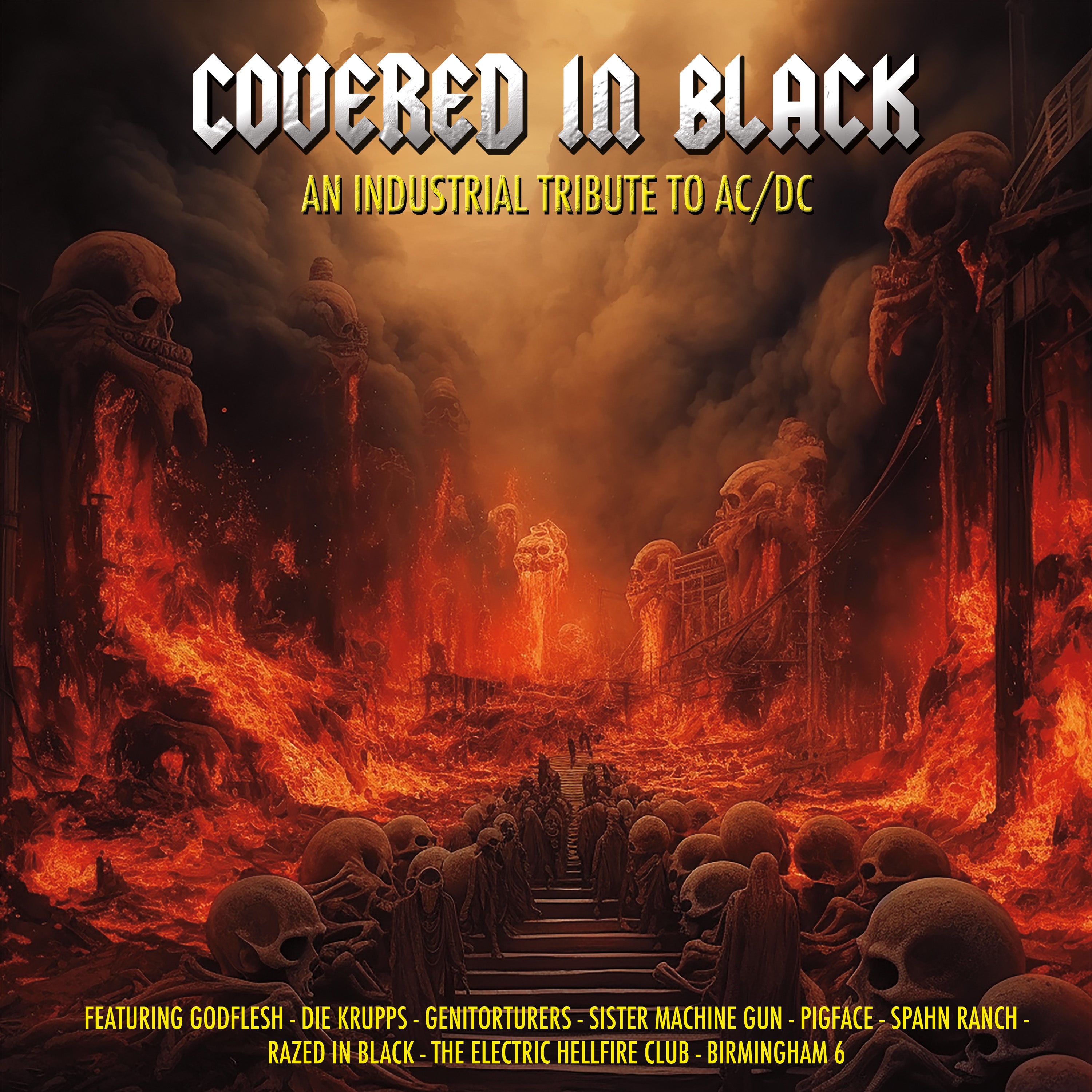 Covered In Black - An Industrial Tribute To AC/DC (Red Marble Vinyl)