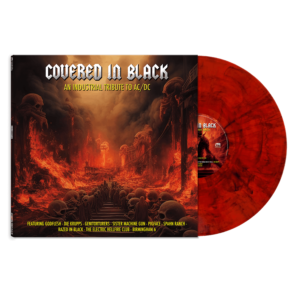 Covered In Black - An Industrial Tribute To AC-DC (Red Marble Vinyl) - Cleopatra Records