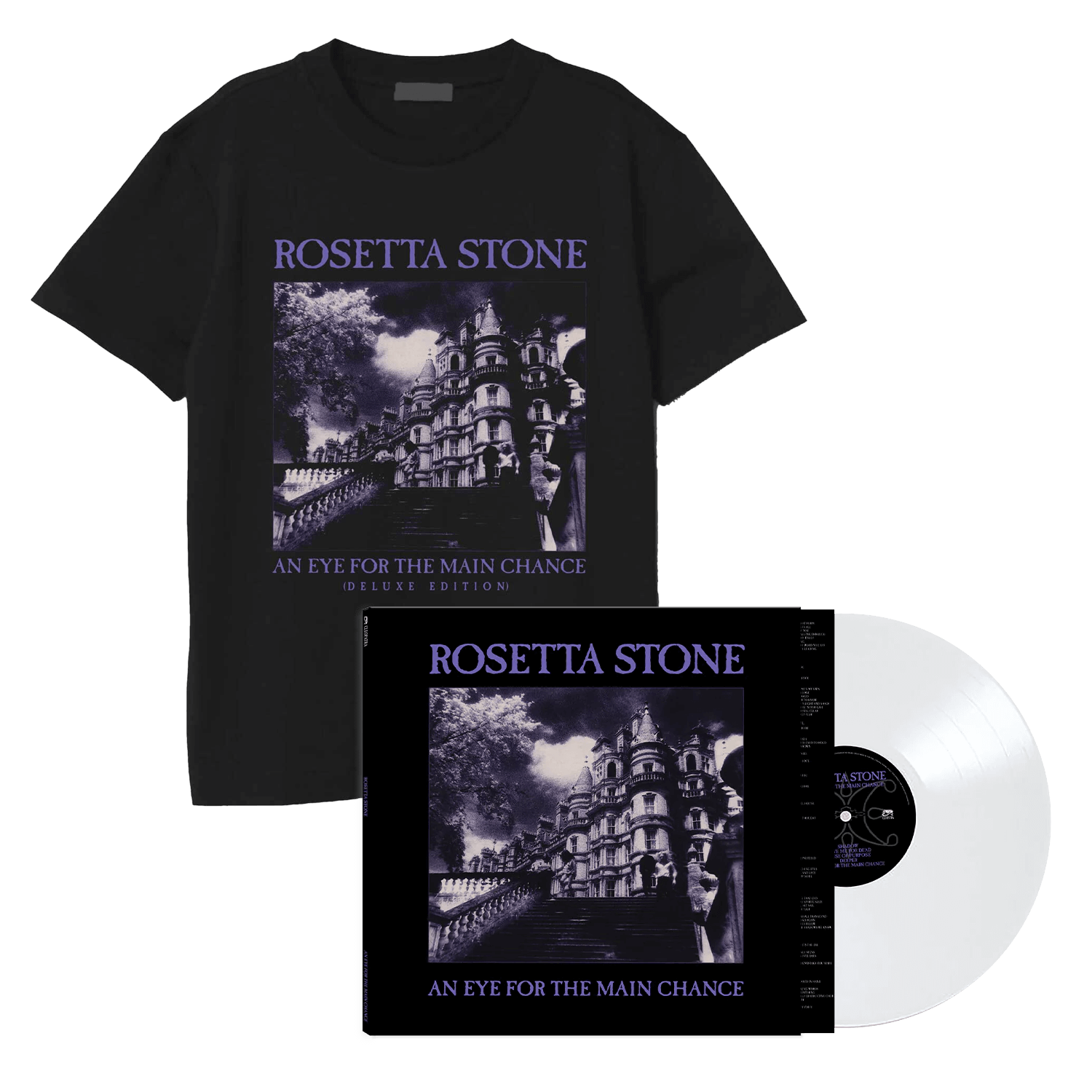 Rosetta Stone - An Eye For The Main Chance (White Vinyl LP + T-Shirt Bundle)