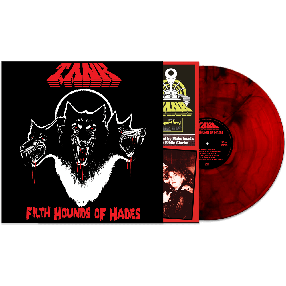 Tank - Filth Hounds of Hades (Red Marble Vinyl) - Cleopatra Records