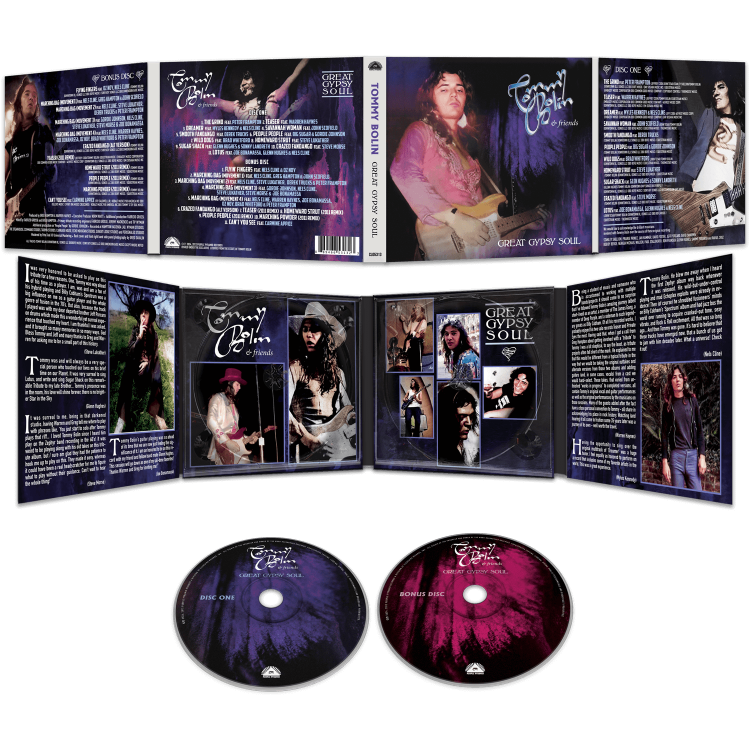 Tommy Bolin & Friends - Great Gypsy Soul (2 CD) - Cleopatra Records