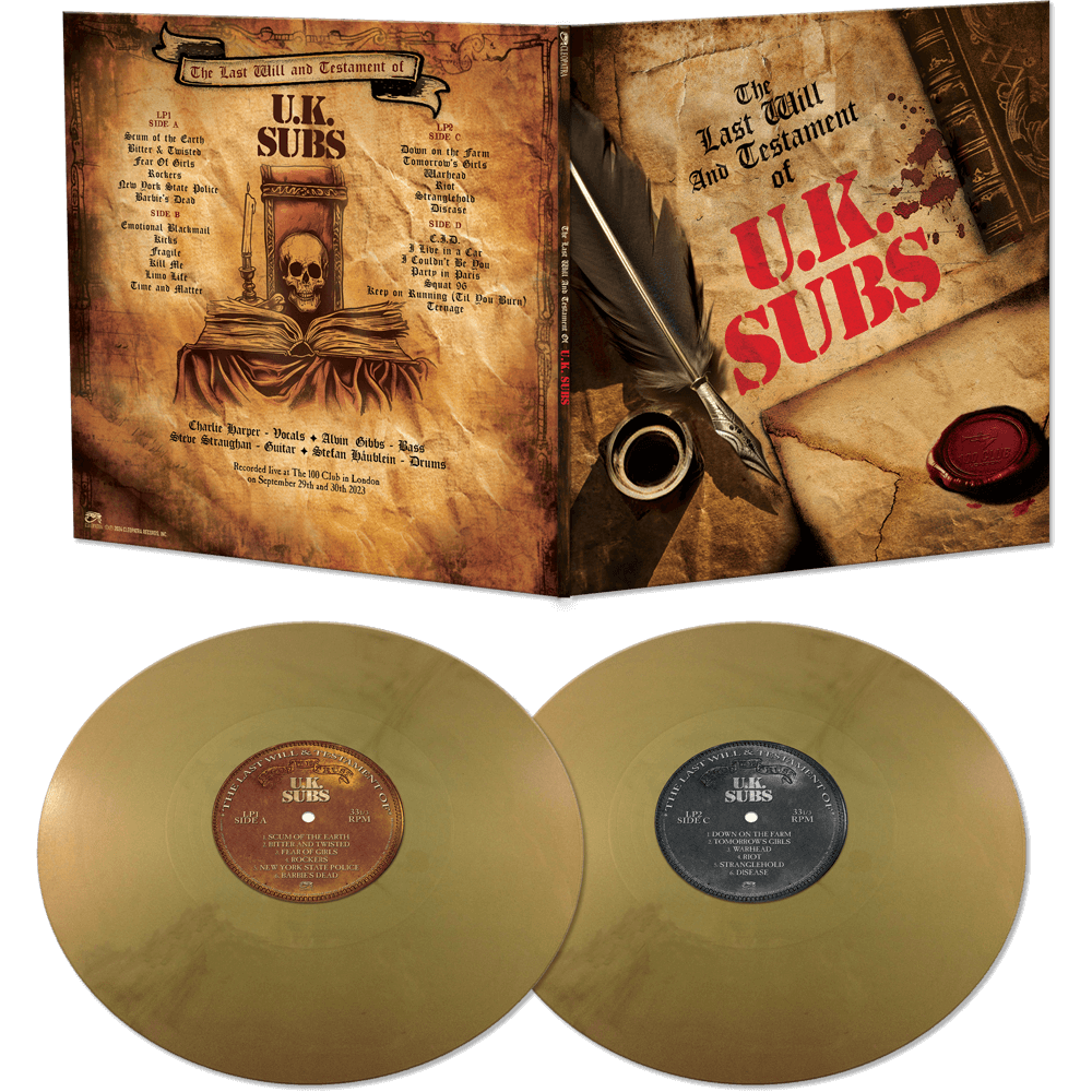 UK Subs - The Last Will And Testament of UK Subs (Double Gold Vinyl) - Cleopatra Records