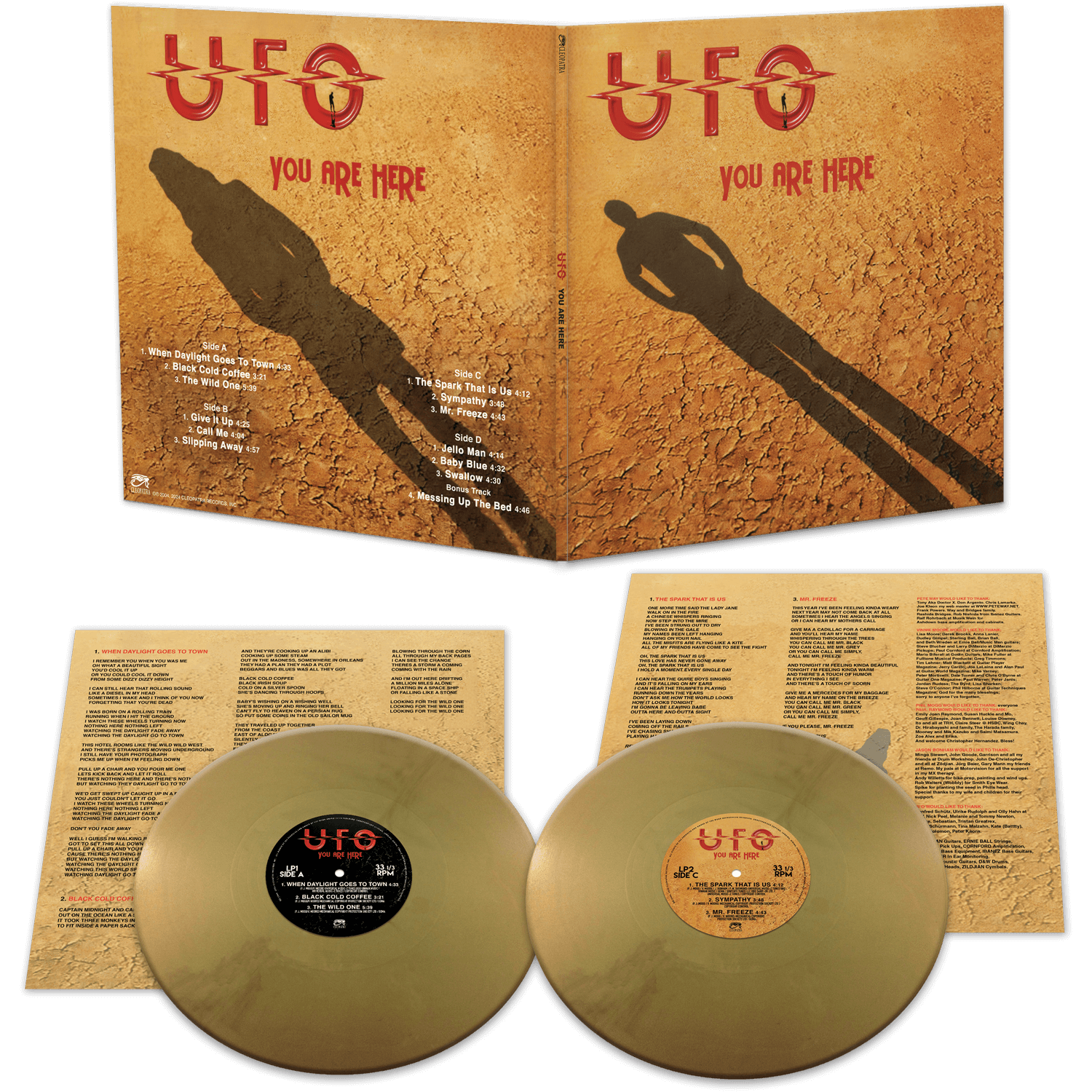 UFO - You Are Here (Gold Double Vinyl) - Cleopatra Records