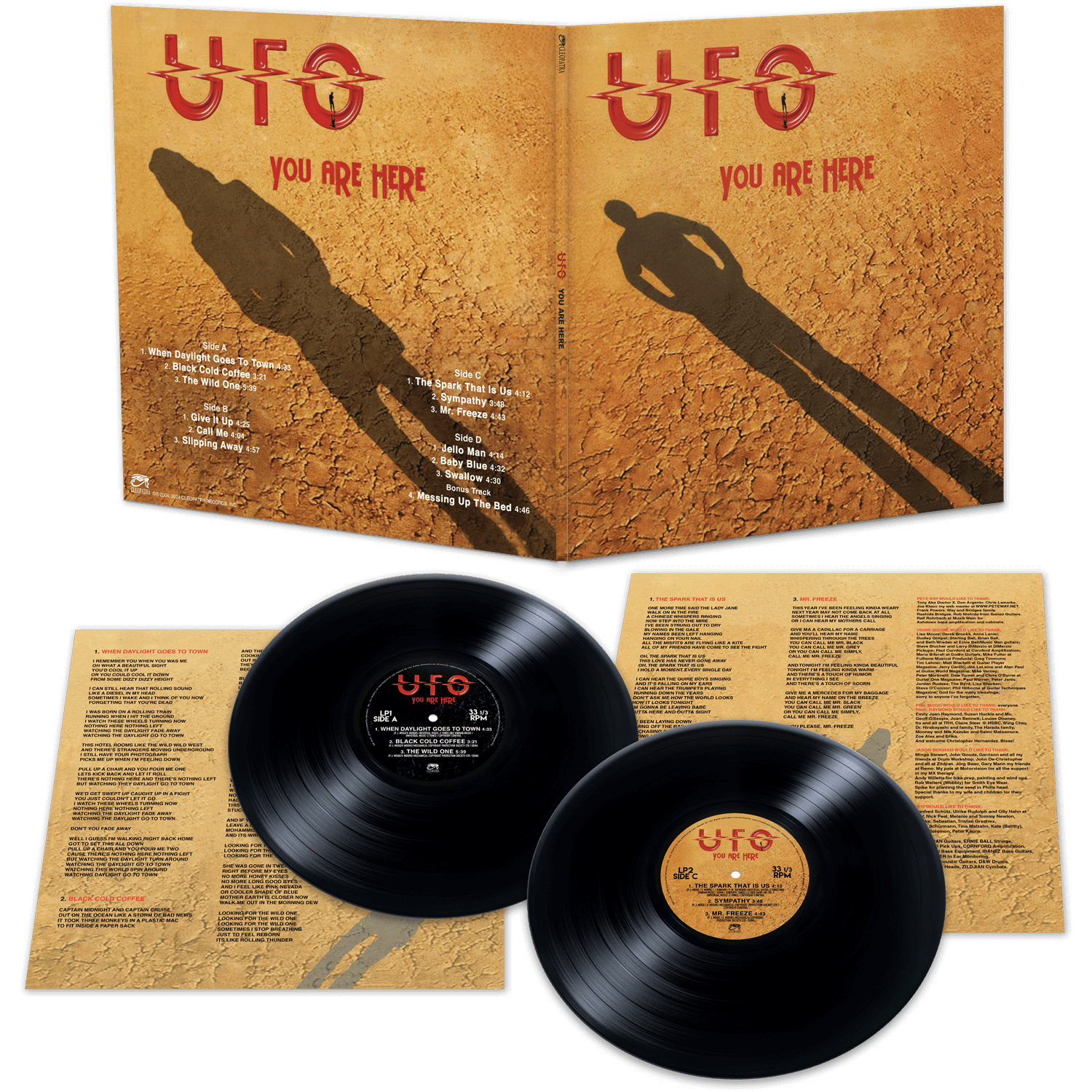 UFO - You Are Here (Black 180 Gram Double Vinyl) - Cleopatra Records