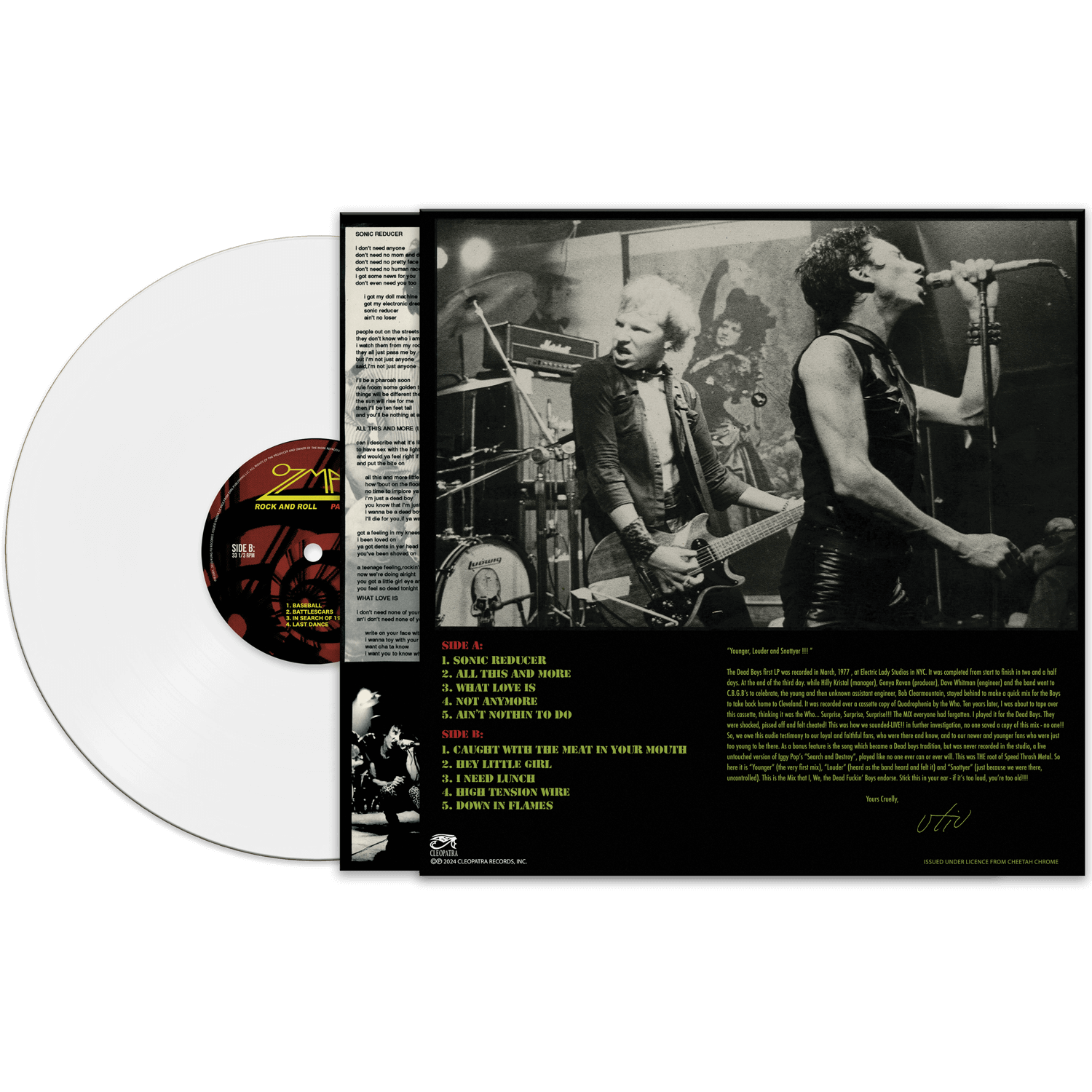 Dead Boys - Younger, Louder And Snottyer (White Vinyl) - Cleopatra Records