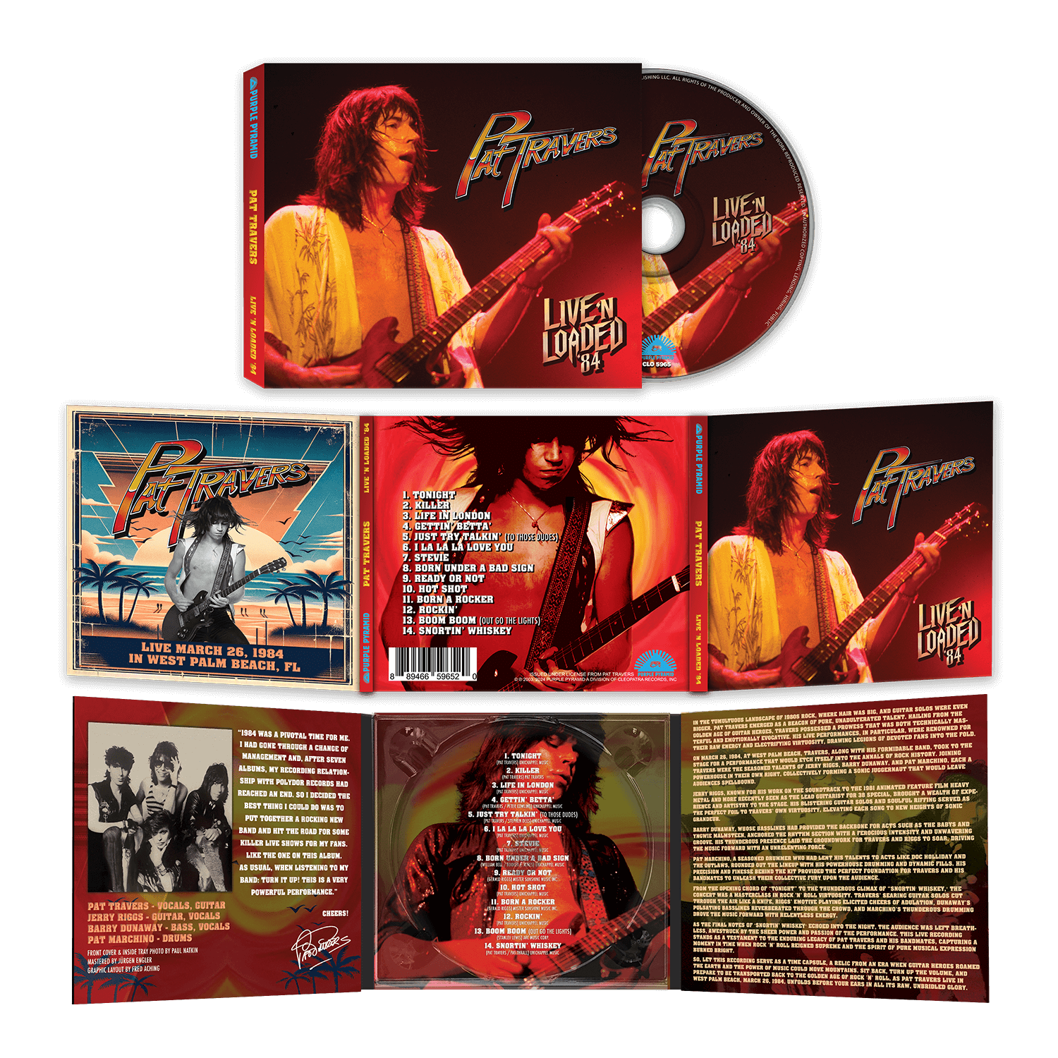 Pat Travers - Live 'N Loaded '84 (CD Digipak) - Cleopatra Records Pat Travers - Live 'N Loaded '84 (CD Digipak) - Cleopatra Records