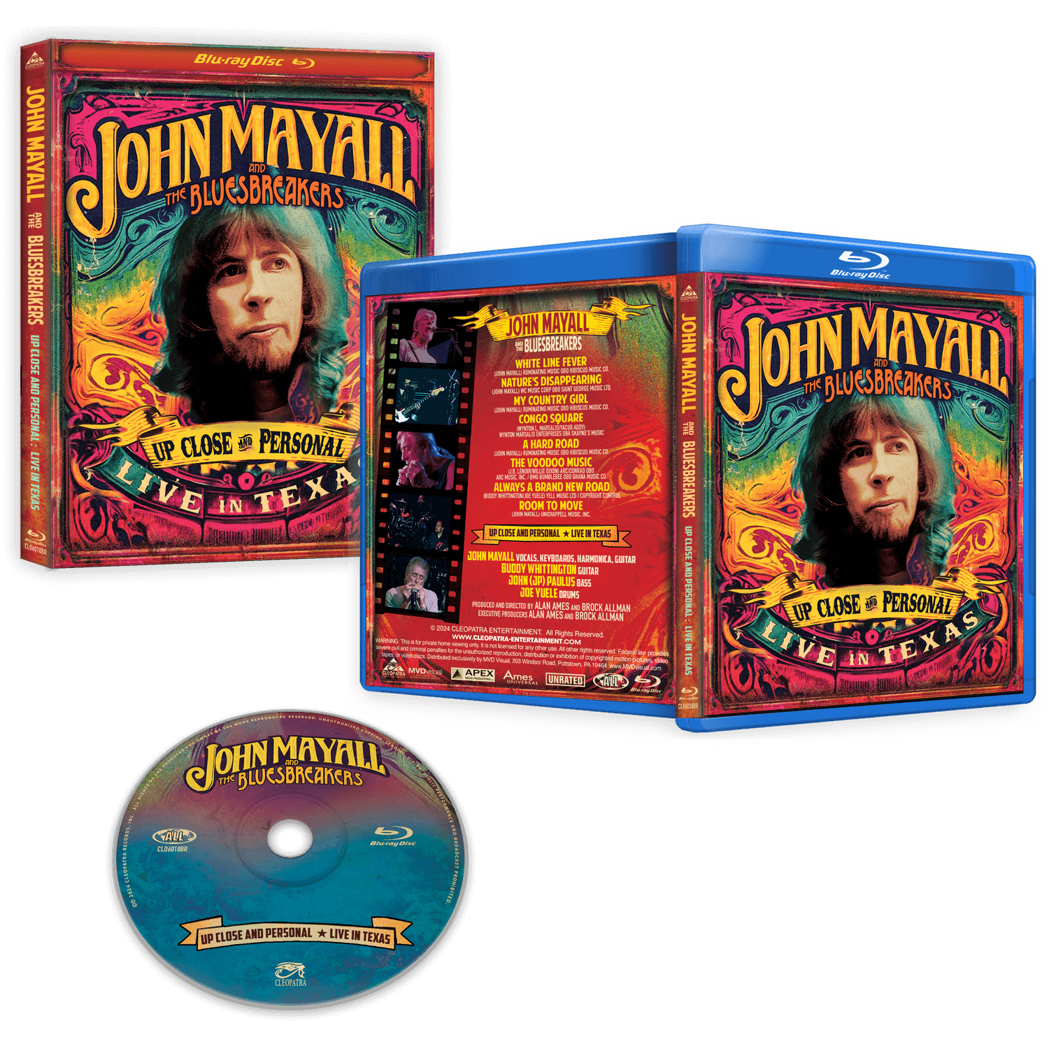 John Mayall & The Bluesbreakers - Up Close And Personal: Live In Texas (Blu-Ray) - Cleopatra Records