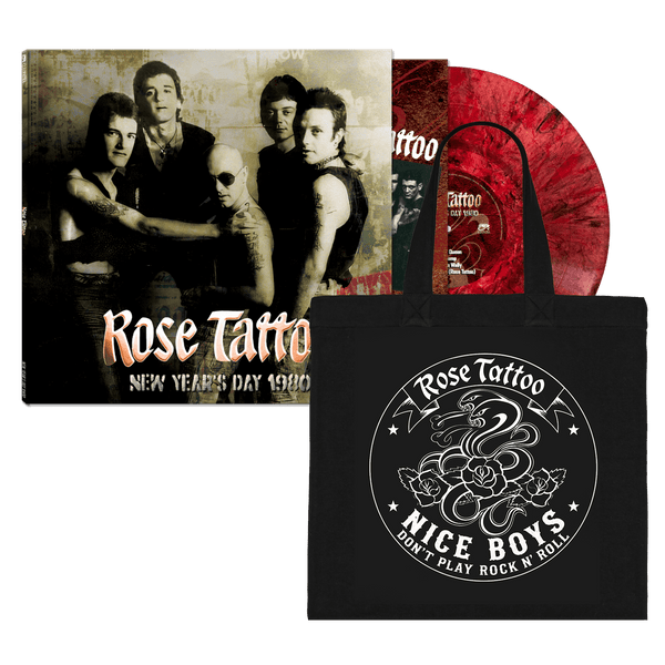 Rose Tattoo - New Year's Day 1980 (Red Marble Vinyl LP + Tote Bag Bundle)