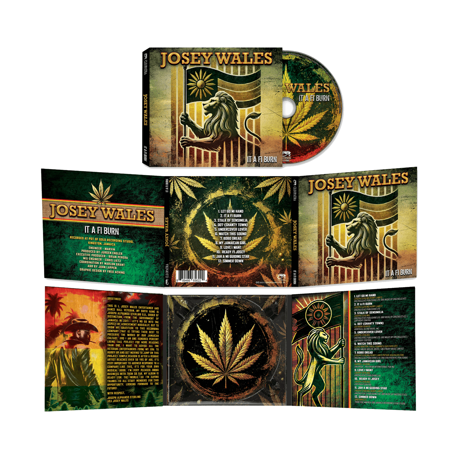 Josey Wales - It A Fi Burn (CD) - Cleopatra Records Josey Wales - It A Fi Burn (CD) - Cleopatra Records