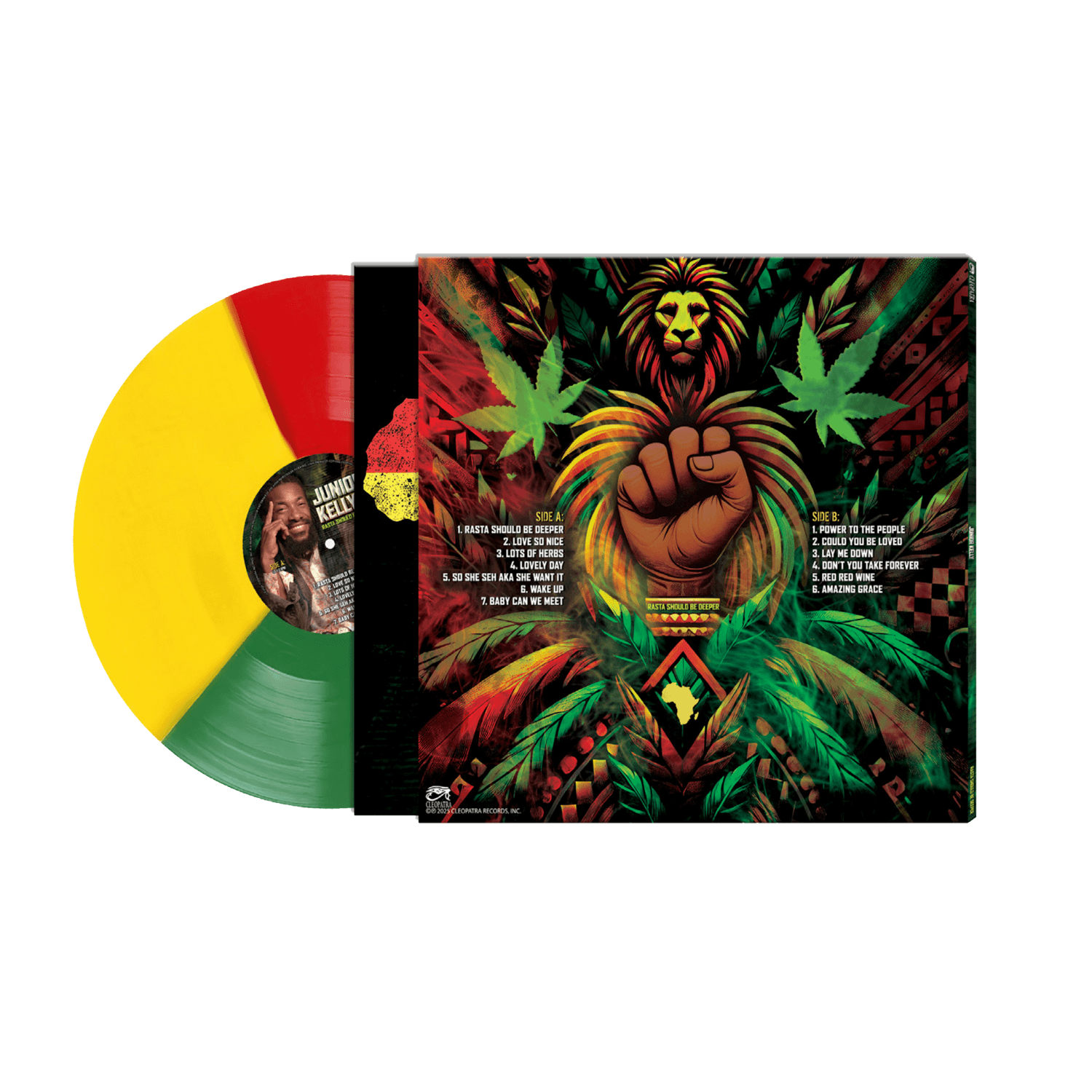 Junior Kelly - Rasta Should Be Deeper (Yellow, Green, Red Split Color Vinyl LP)