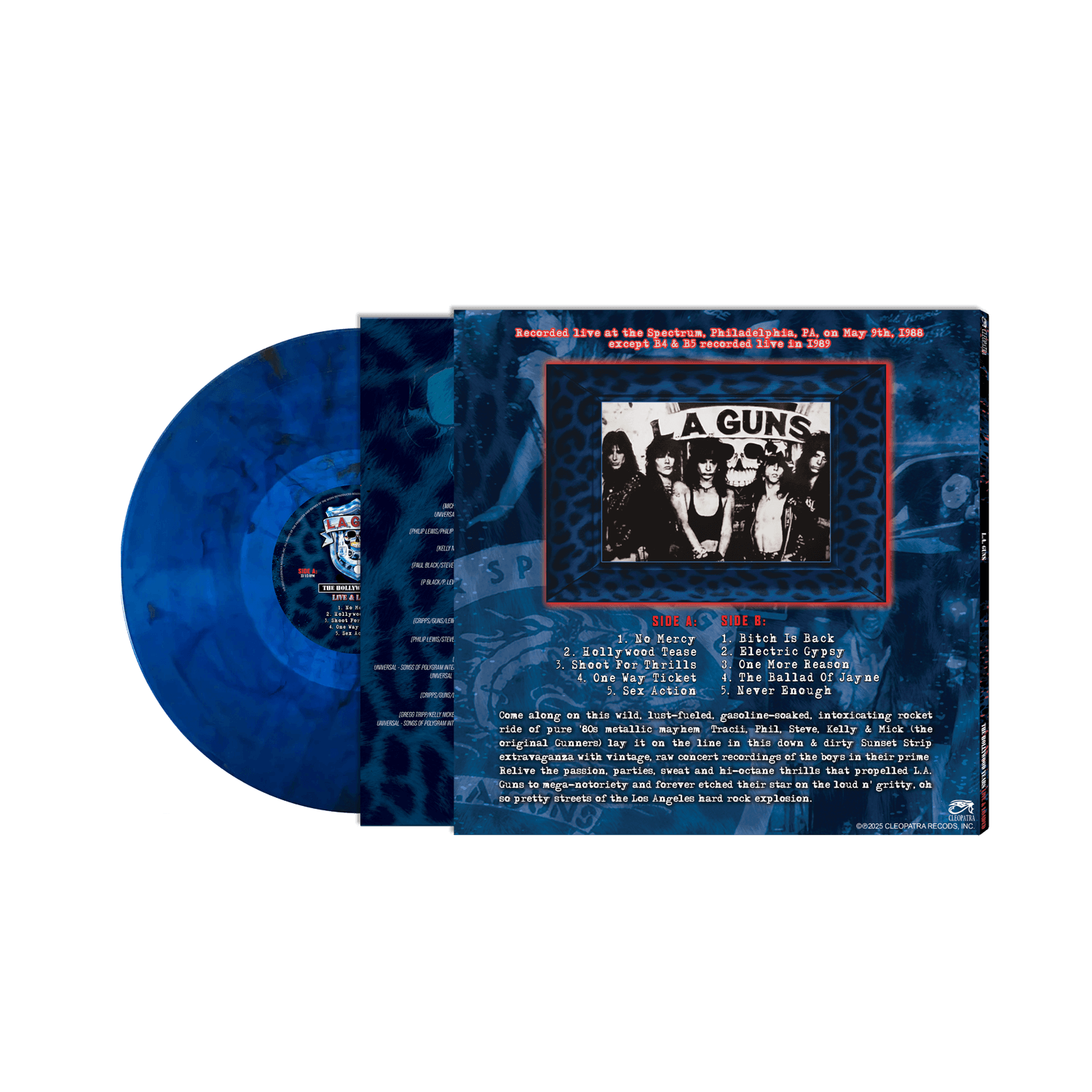 L.A. Guns - The Hollywood Years - Live & Loaded (Blue Marble Vinyl LP)