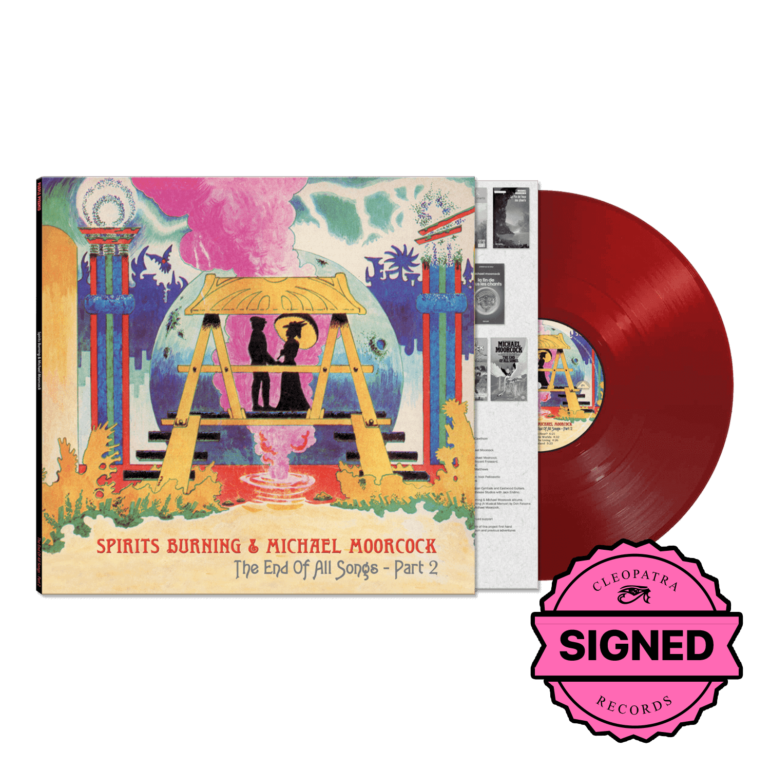 Spirits Burning & Michael Moorcock - The End Of All Songs - Part 2 (Red Vinyl LP - Signed by Michael Moorcock)