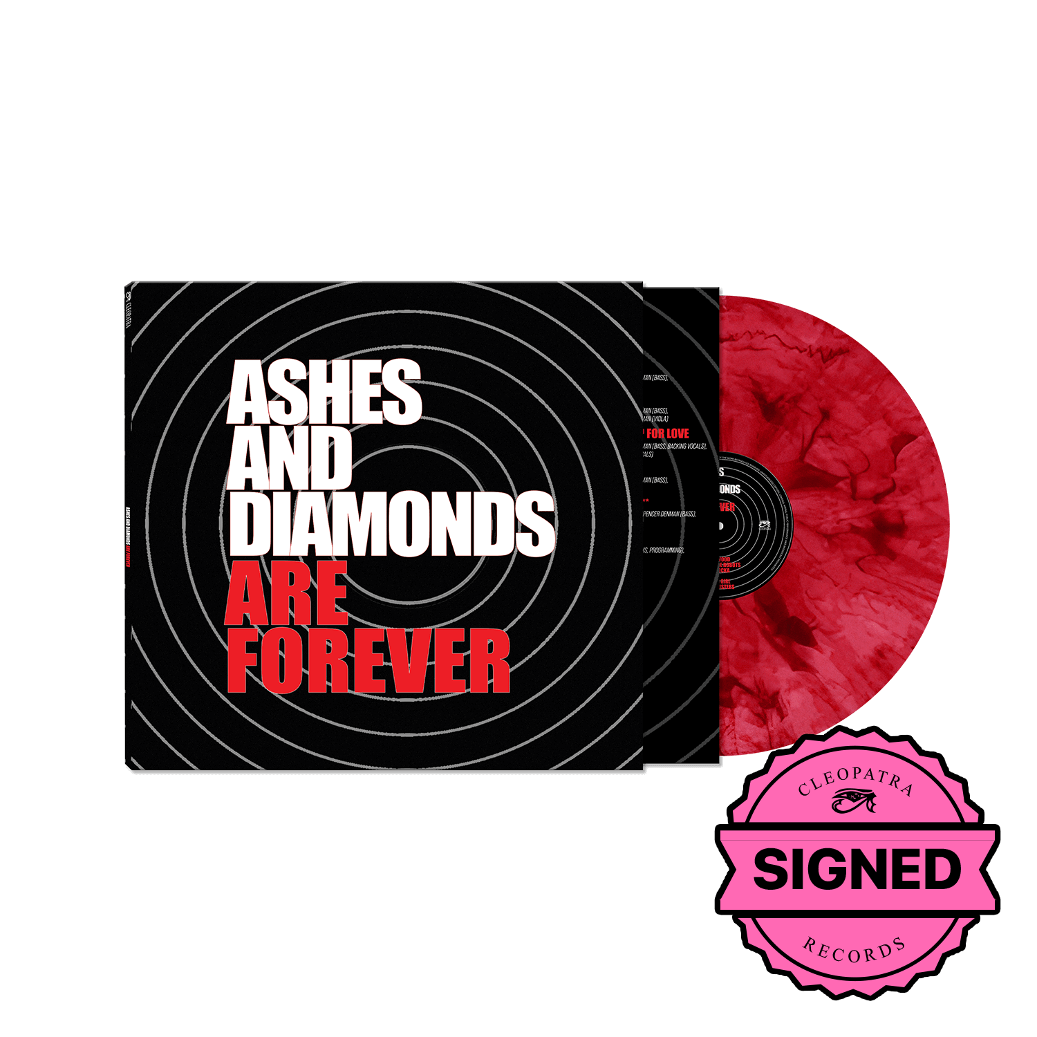 Ashes and Diamonds - Are Forever (Red Marble Vinyl LP - Signed by Daniel Ash)