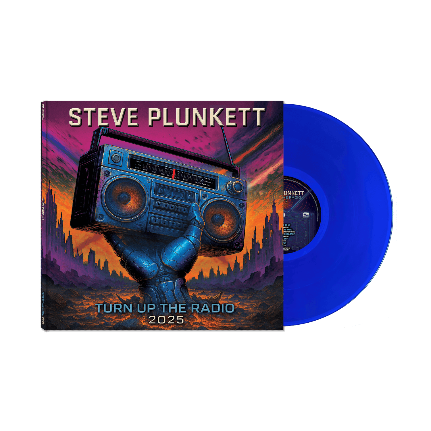 Steve Plunkett - Turn Up The Radio 2025 (Blue Vinyl LP) - Cleopatra Records