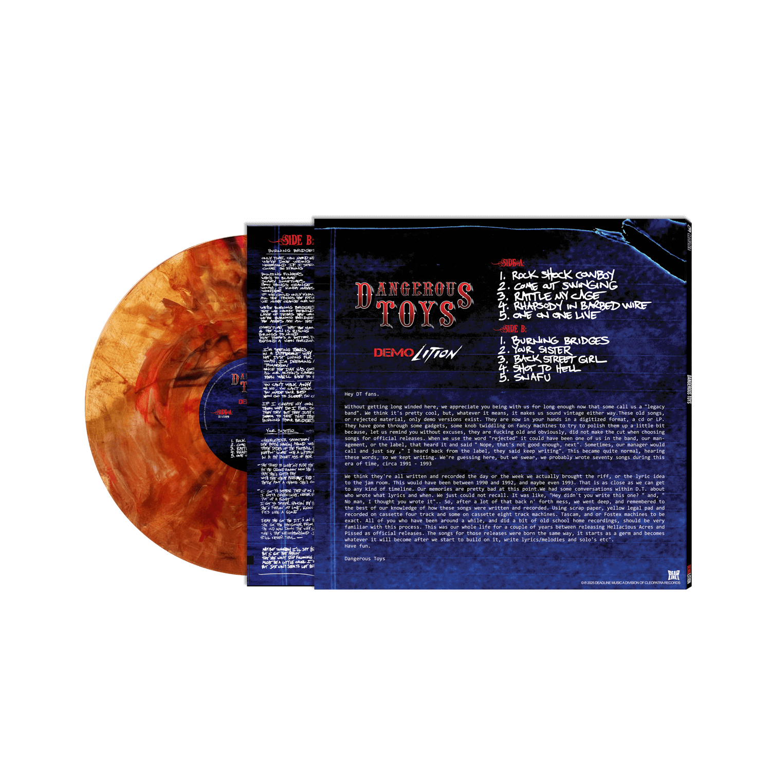 Dangerous Toys - Demolition (Orange Marble Swirl Vinyl LP)