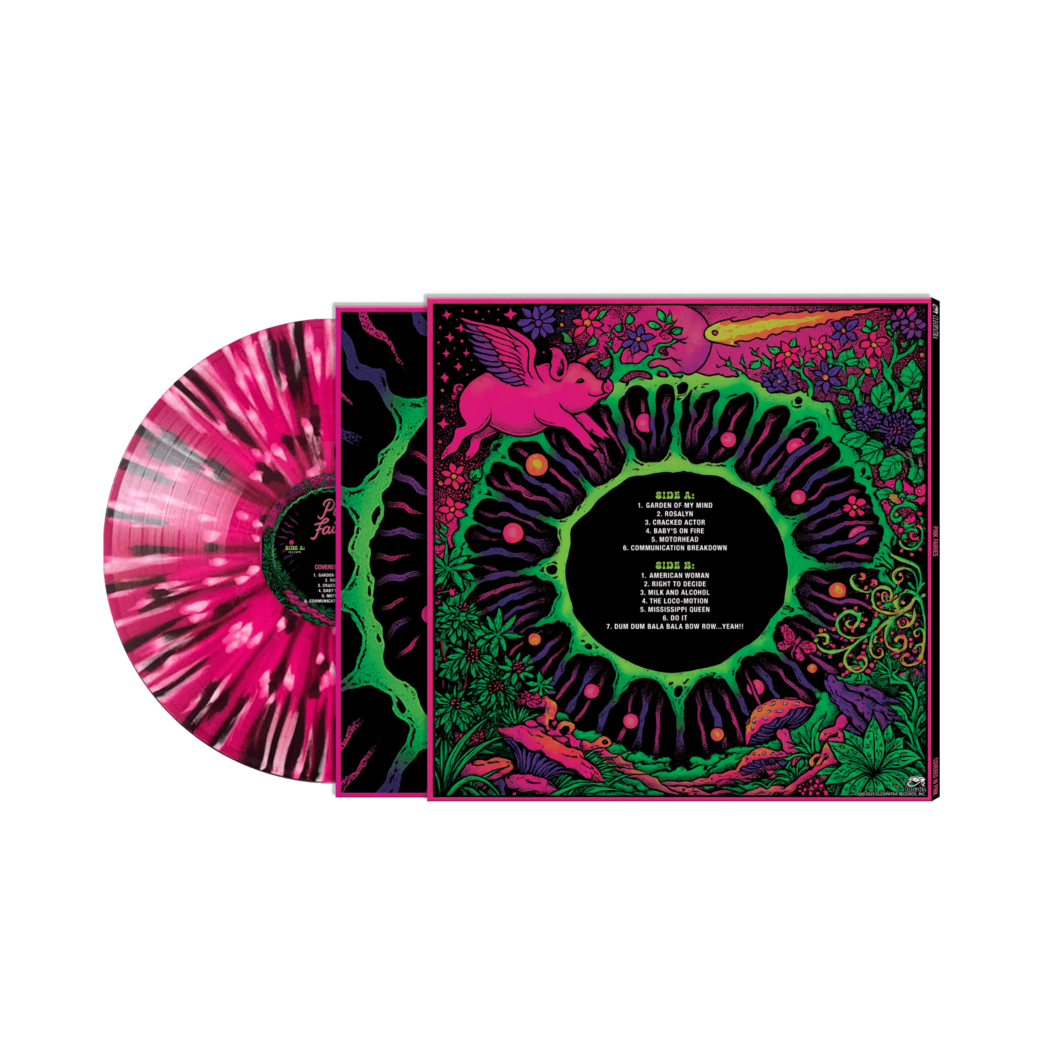 Pink Fairies - Covered In Pink (Black/Pink/White Splatter Vinyl LP)