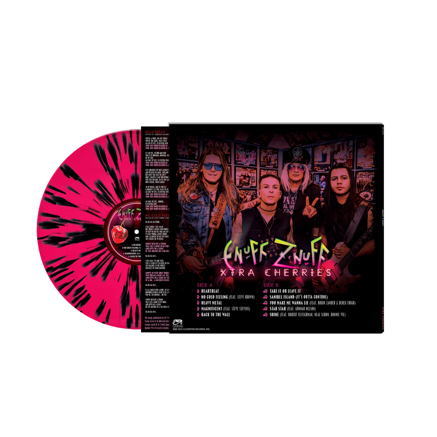 Enuff Z'nuff - Xtra Cherries (Black/Pink/White Splatter/Haze Vinyl LP)