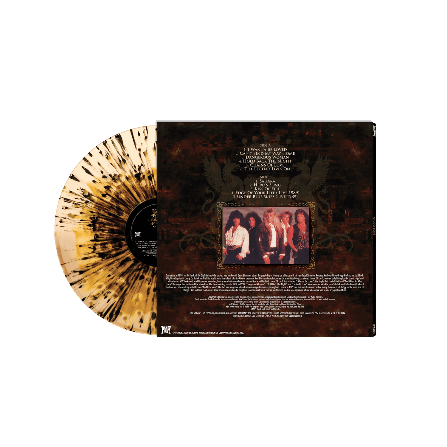 House Of Lords  - Anthology (Black/Clear/Gold/Haze Splatter Vinyl LP)