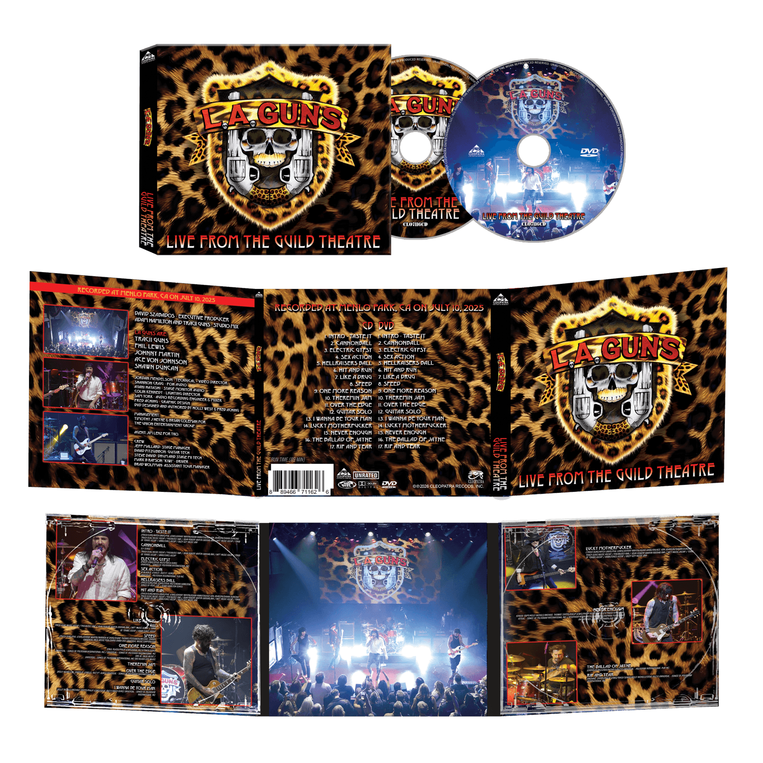 L.A. Guns - Live from The Guild Theatre (CD/DVD + Tapestry + Patch) - Cleopatra Records