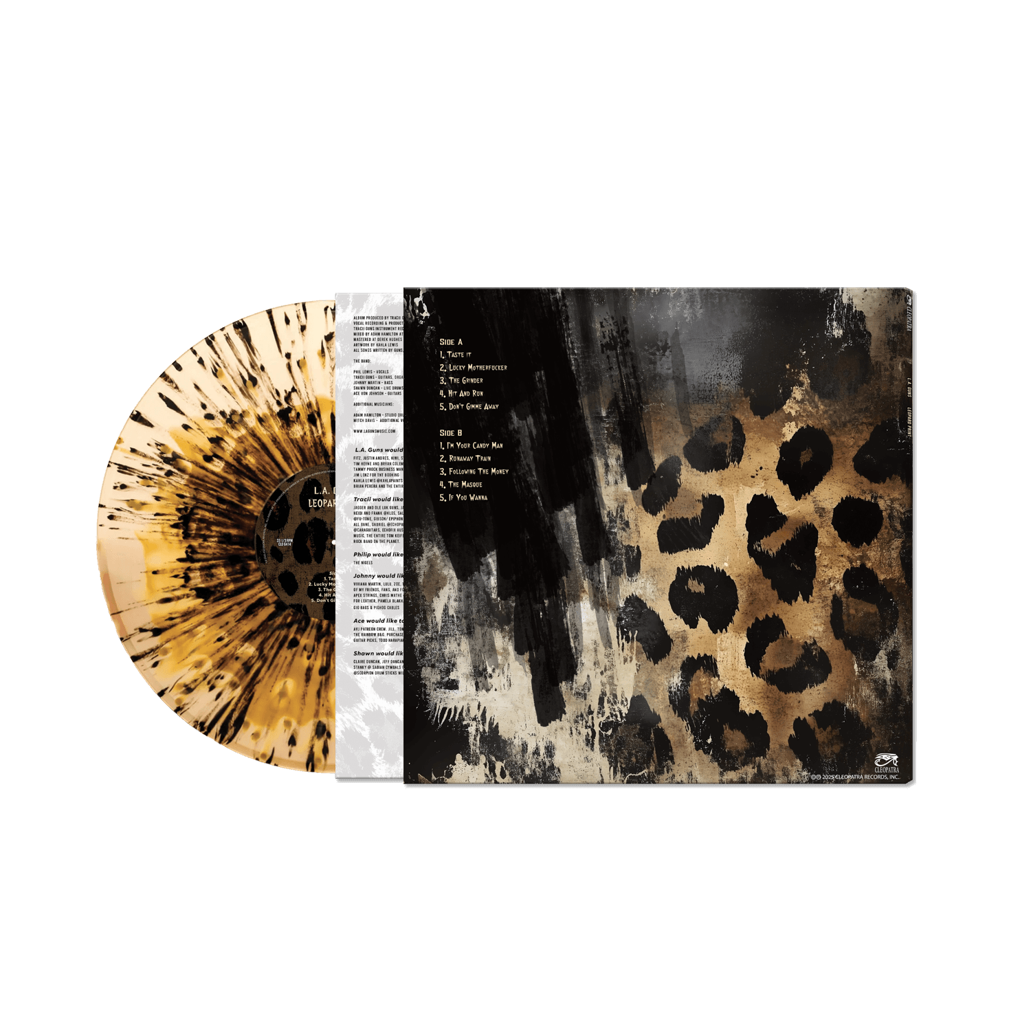 L.A. Guns - Leopard Skin (Clear/Gold/Black/ Haze Splatter Vinyl LP)