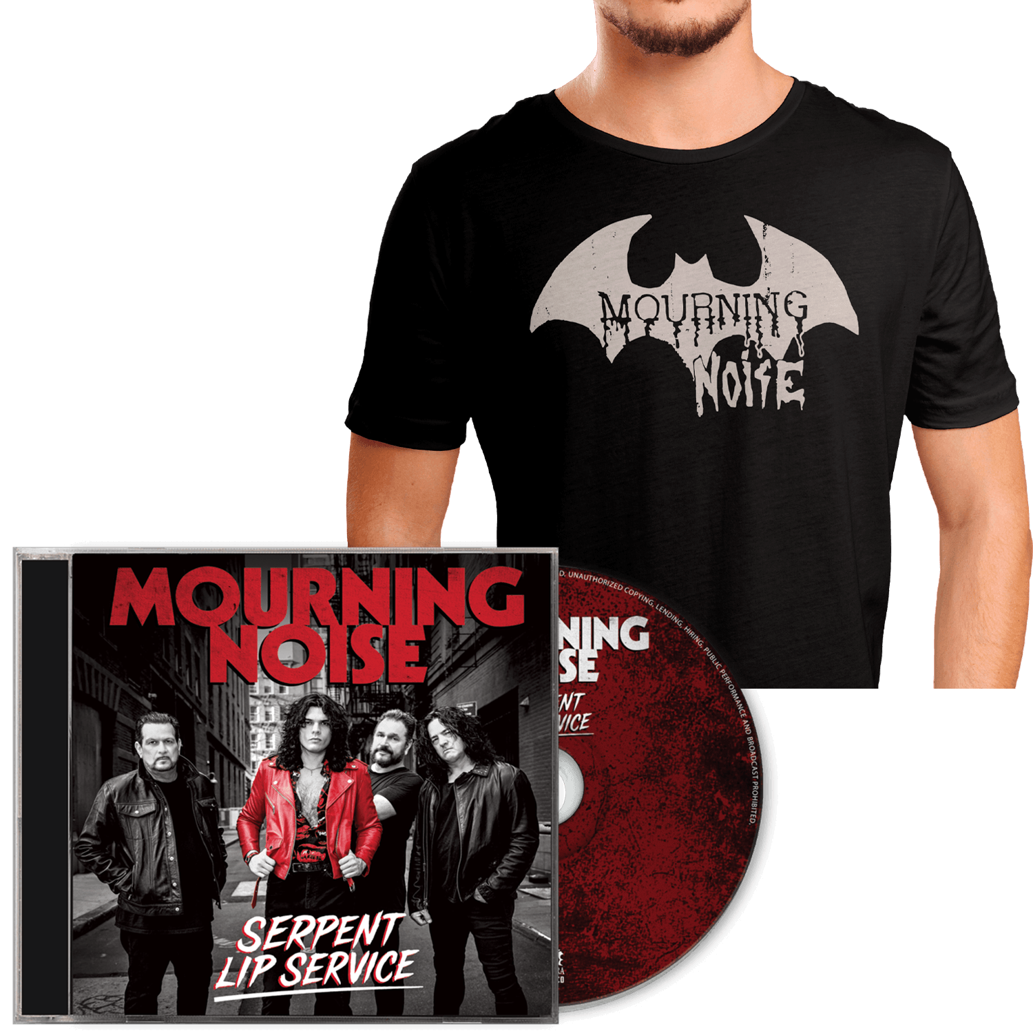 Mourning Noise - Serpent Lip Service (CD + Black T-Shirt Bundle)