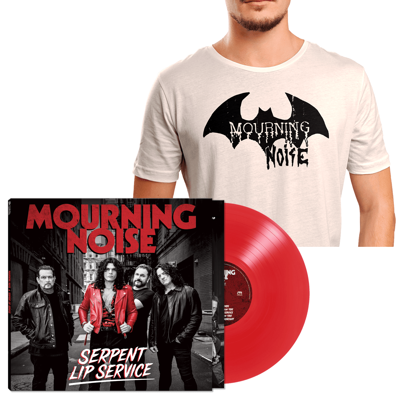 Mourning Noise - Serpent Lip Service (Vinyl LP + White T-Shirt Bundle)