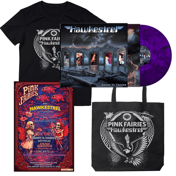 Hawkestrel - Cover Ya Tracks (Vinyl LP/Shirt/Poster/Tote Bag - Bundle)