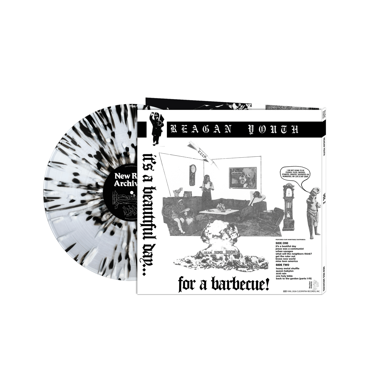 Reagan Youth - Volume Two (Black/White/Clear Splatter Vinyl LP)