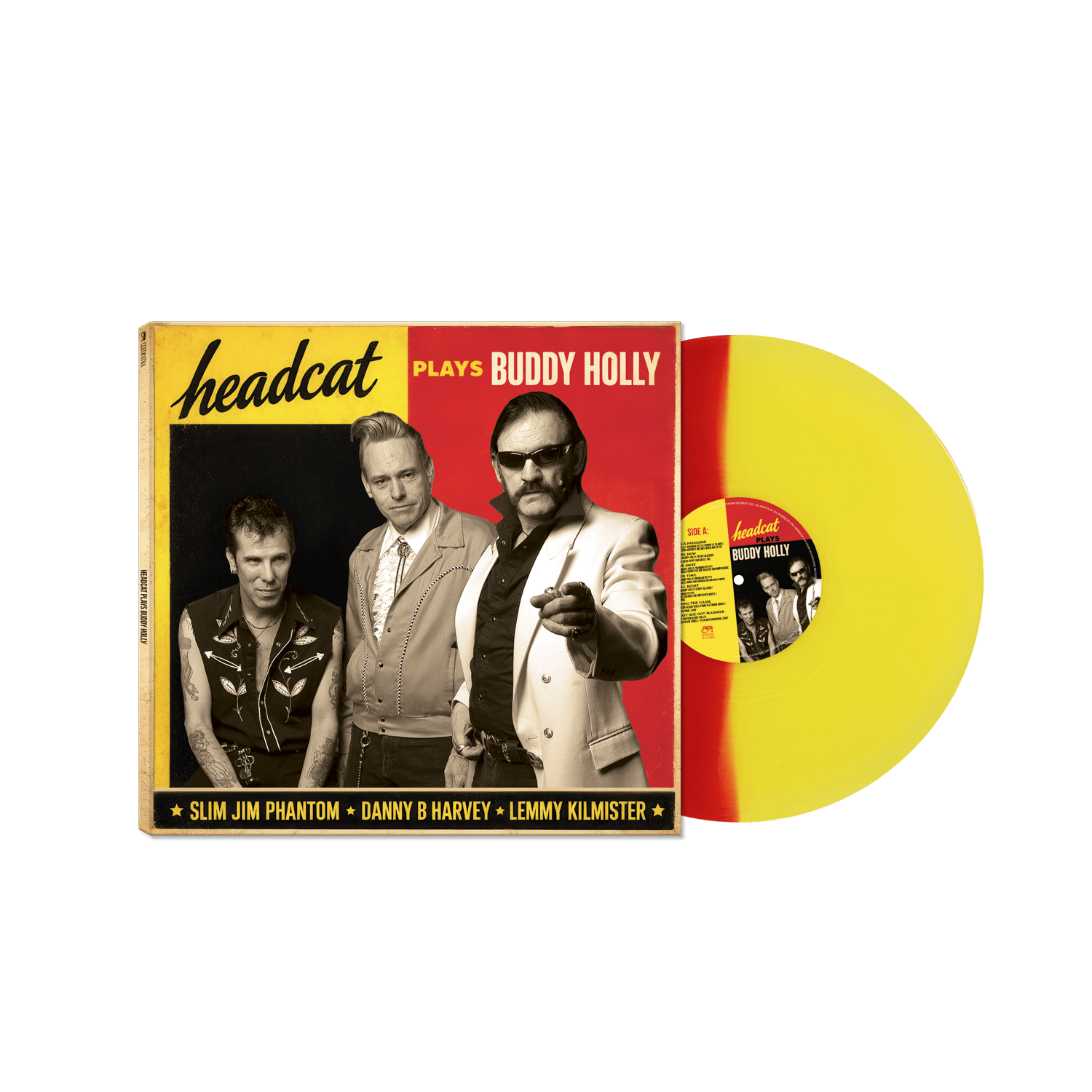 Head Cat - Sings Buddy Holly (Red/Yellow Split Color Vinyl LP) - Cleopatra Records