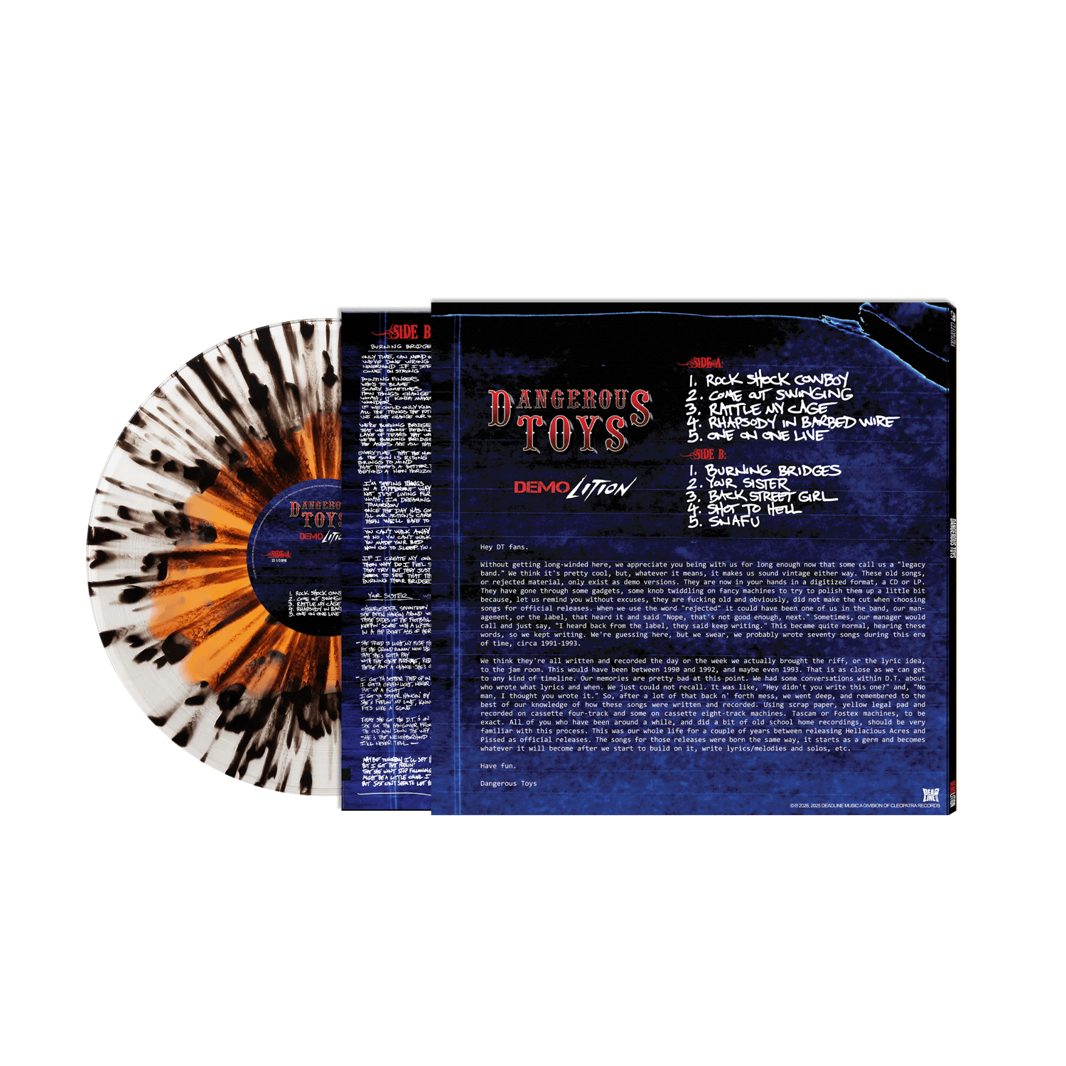Dangerous Toys - Demolition (Orange/Clear/Black/Haze/Splatter Vinyl LP)