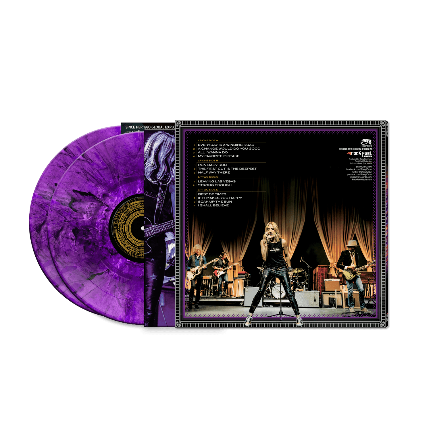 Sheryl Crow - Live At The Capitol Theatre - 2017 Be Myself Tour (Purple Marble Double Vinyl LP) - Cleopatra Records