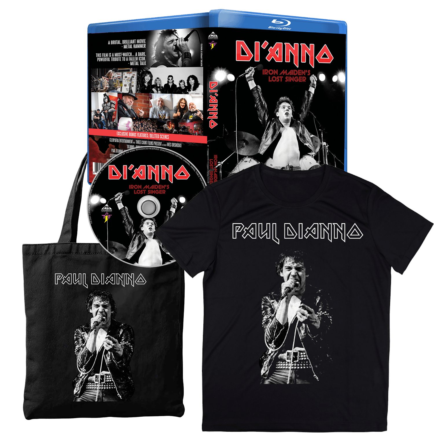 Di'Anno: Iron Maiden's Lost Singer (Blu-Ray + Shirt + Tote Bag Bundle)