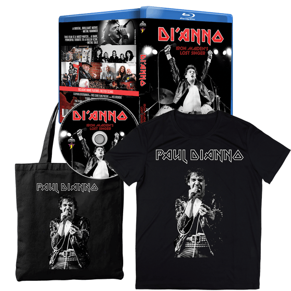 Di'Anno: Iron Maiden's Lost Singer (Blu-Ray + Shirt + Tote Bag Bundle)