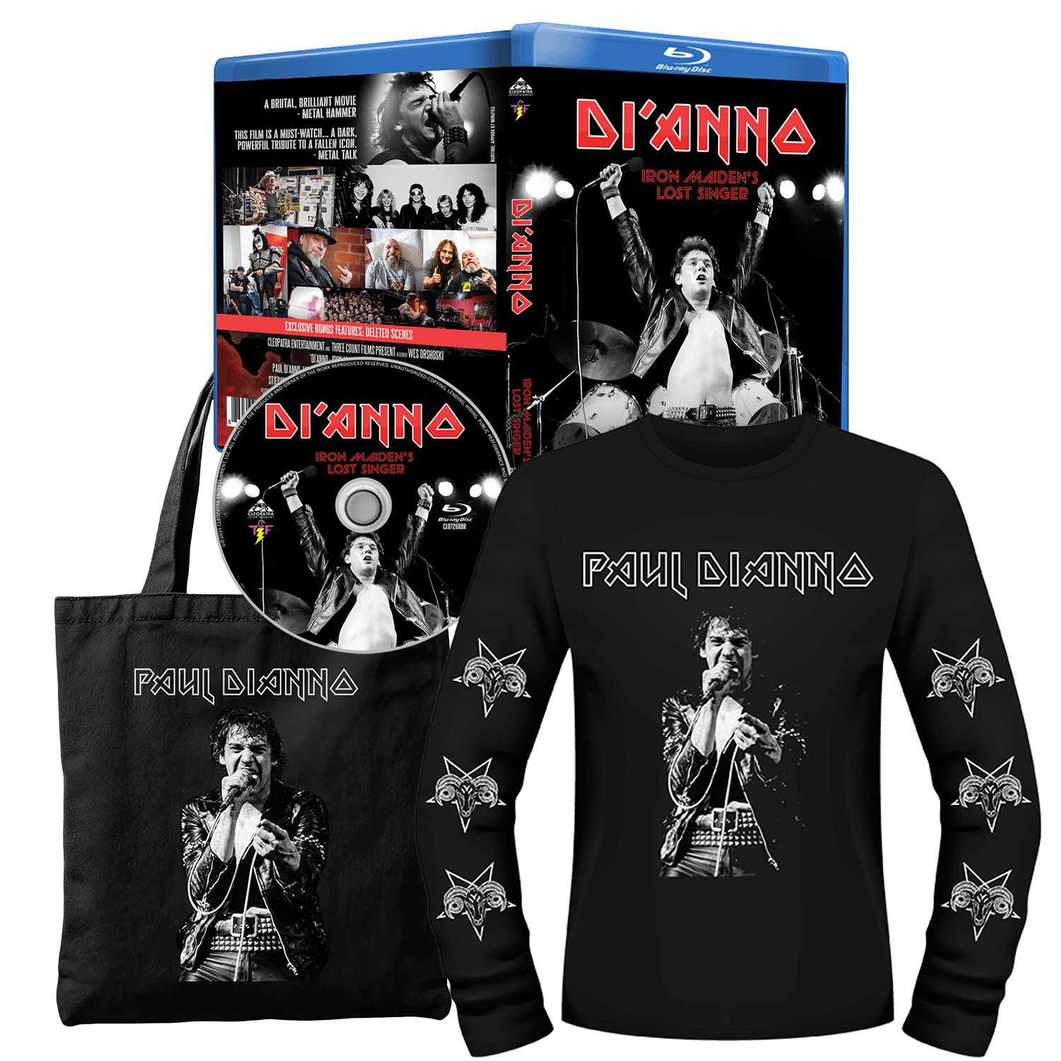 Di'Anno: Iron Maiden's Lost Singer (Blu-Ray + Shirt + Tote Bag Bundle)