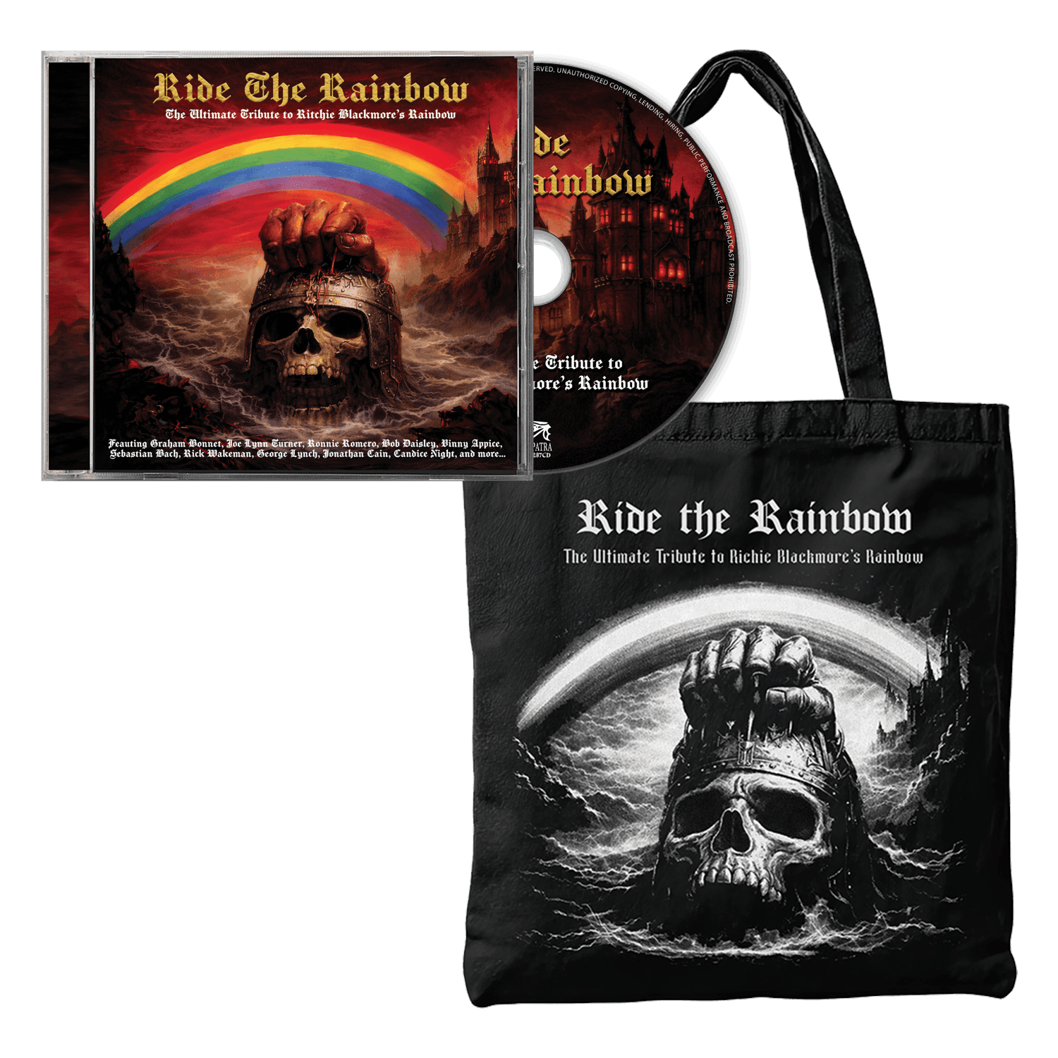 Ride The Rainbow - The Ultimate Tribute to Ritchie Blackmore’s Rainbow (CD + Tote Bag Bundle) - Cleopatra Records