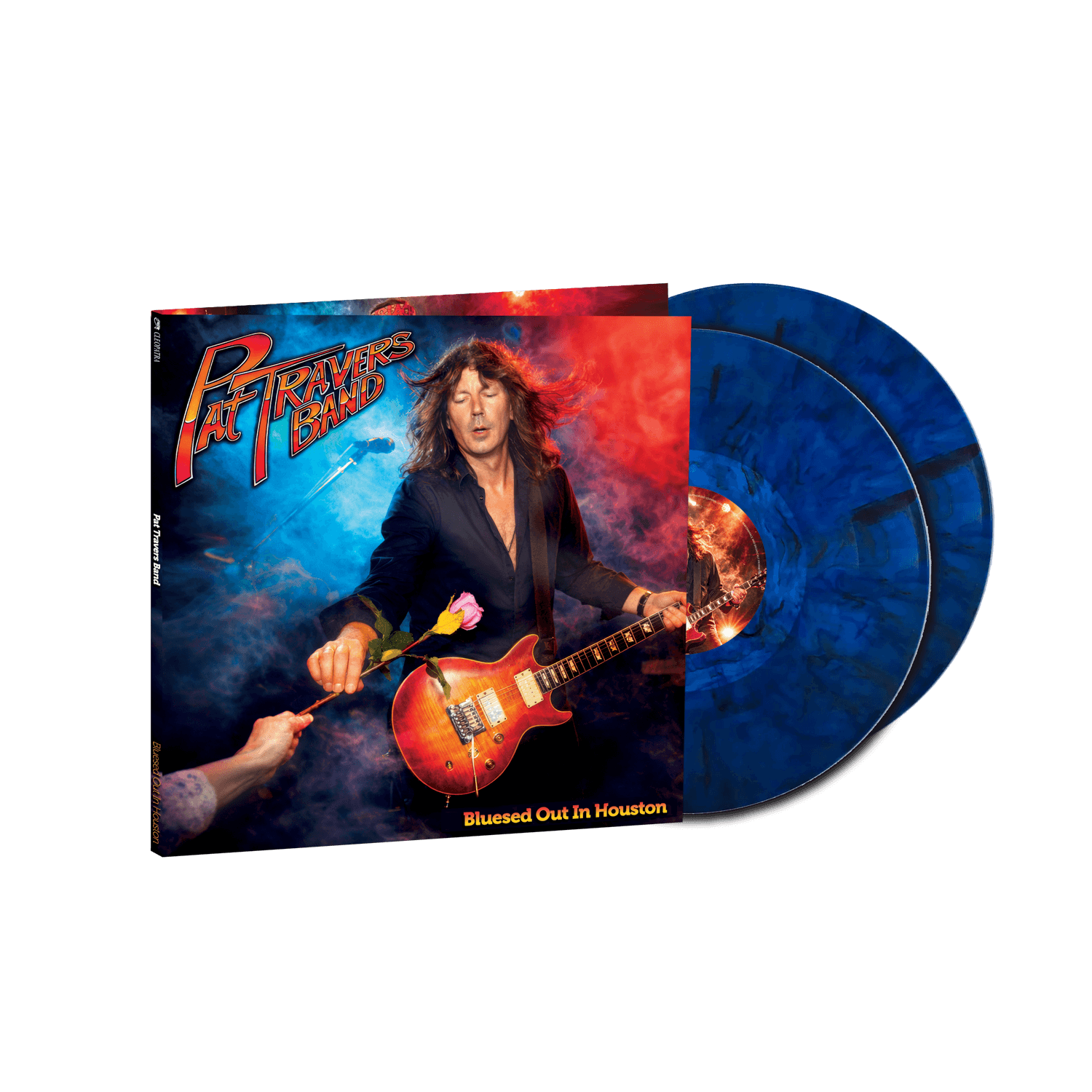 Pat Travers Band - Bluesed Out In Houston (Blue Marble Double Vinyl LP)