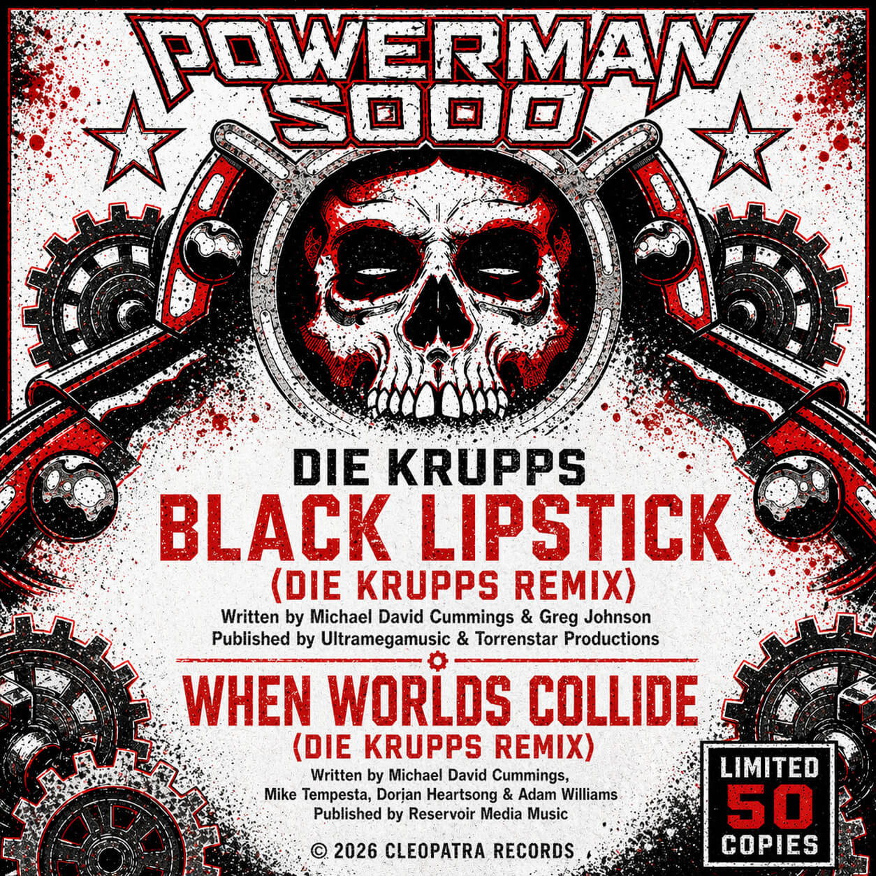 Powerman 5000 - When Worlds Collide (Die Krupps Remix) / Black Lipstick (Die Krupps Remix) (Black 7" Vinyl)