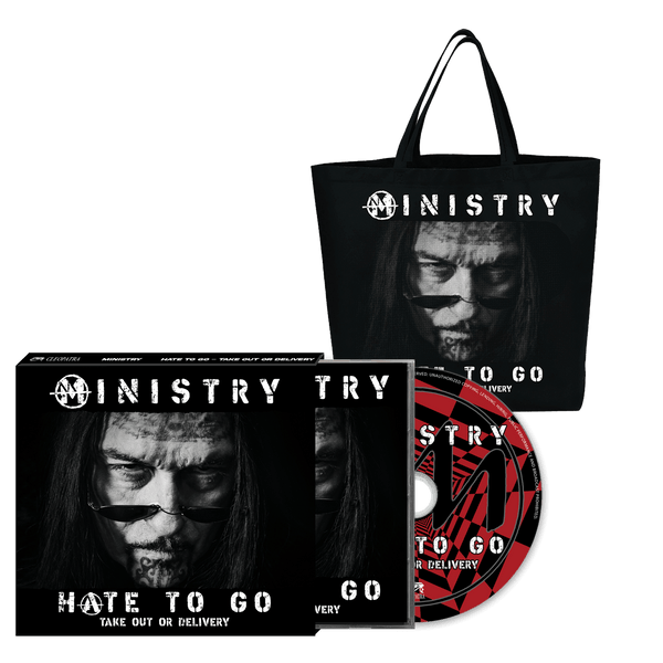 Ministry - Hate To Go - Take Out Or Delivery (CD + Tote Bag Bundle) - Cleopatra Records