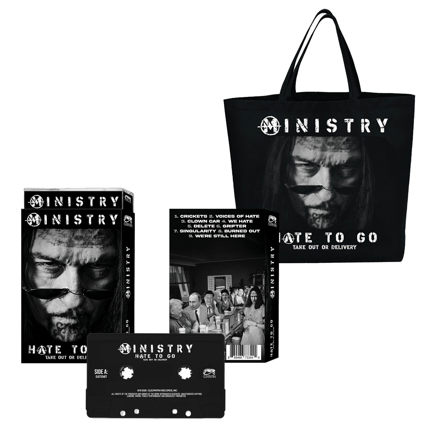 Ministry - Hate To Go - Take Out Or Delivery (Cassette + Tote Bag Bundle)