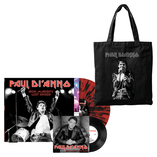 Paul Di'Anno - Di'Anno: Iron Maiden's Lost Singer (Red/Black/Splatter Vinyl LP + Black 7" Vinyl + Tote Bag) - Cleopatra Records