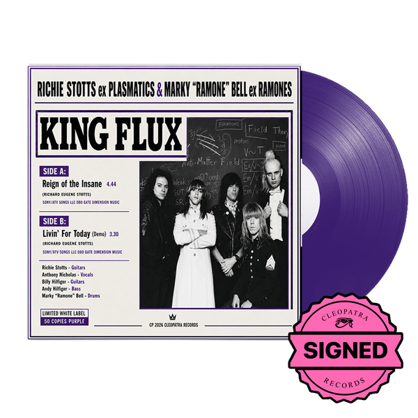 King Flux - Reign Of The Insane (Purple Vinyl 7" Signed by Richie Stotts - White Label)