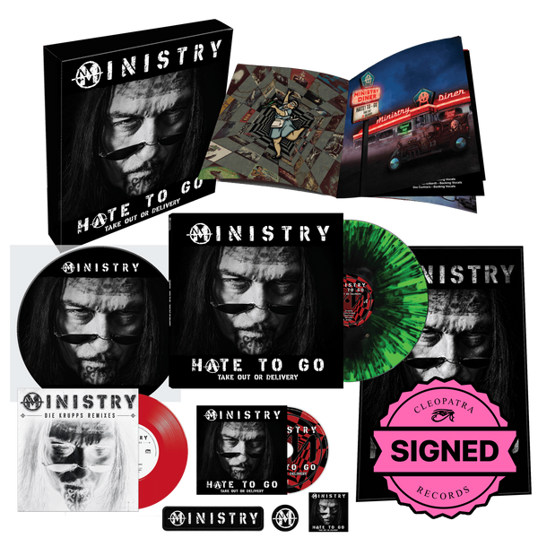 Ministry - Hate To Go - Take Out Or Delivery (Vinyl  Deluxe Box Set + Signed Poster Bundle)