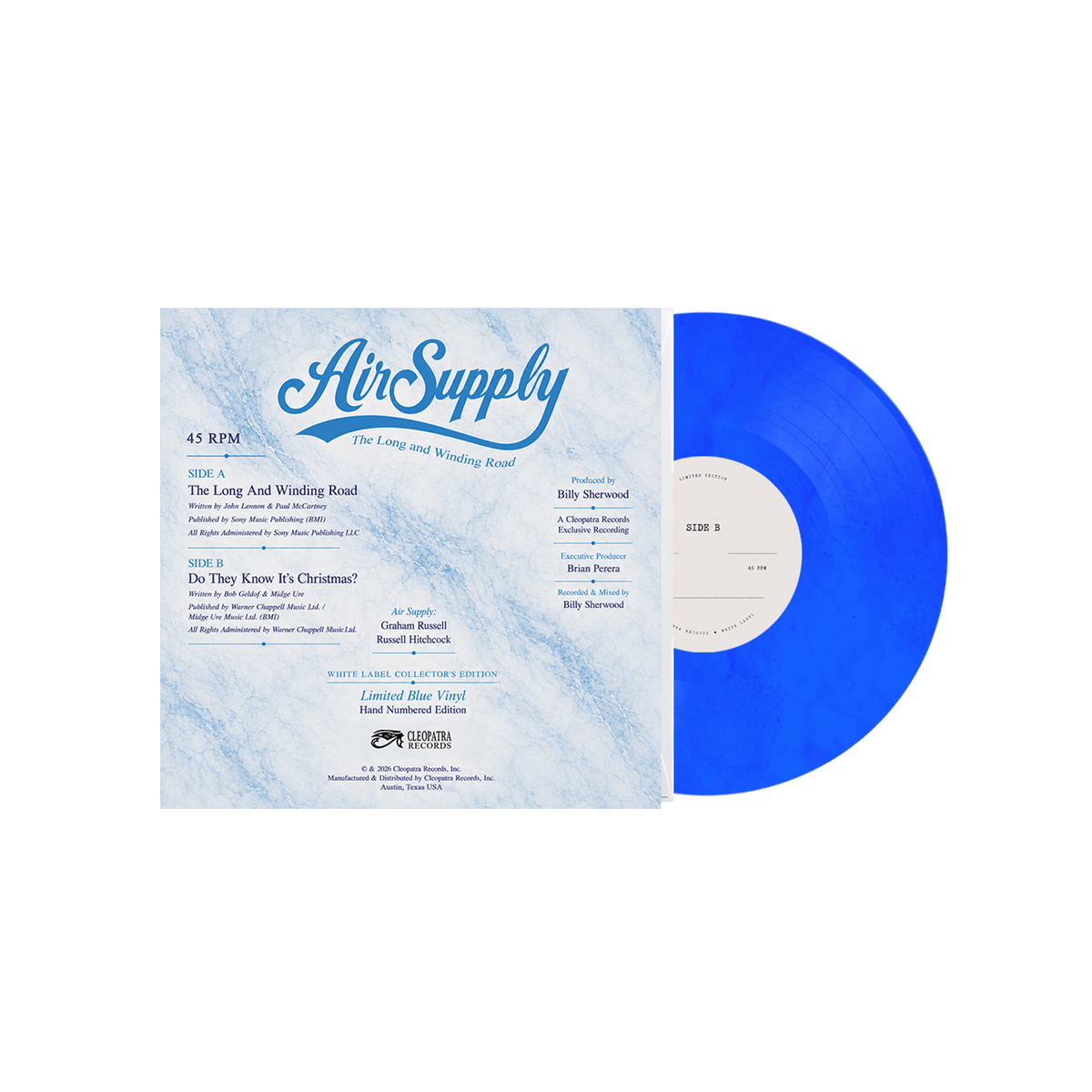 Air Supply - The Long And Winding Road (Blue Marble Vinyl White Label)