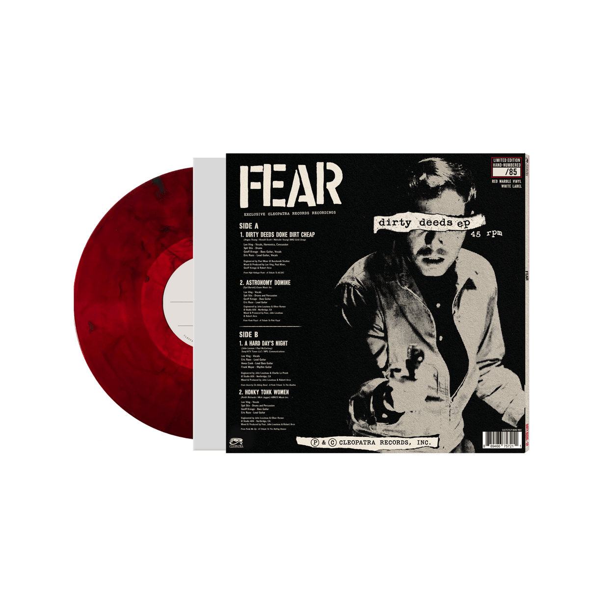 Fear - Dirty Deeds EP (Red/Black/Marble Vinyl White Label)