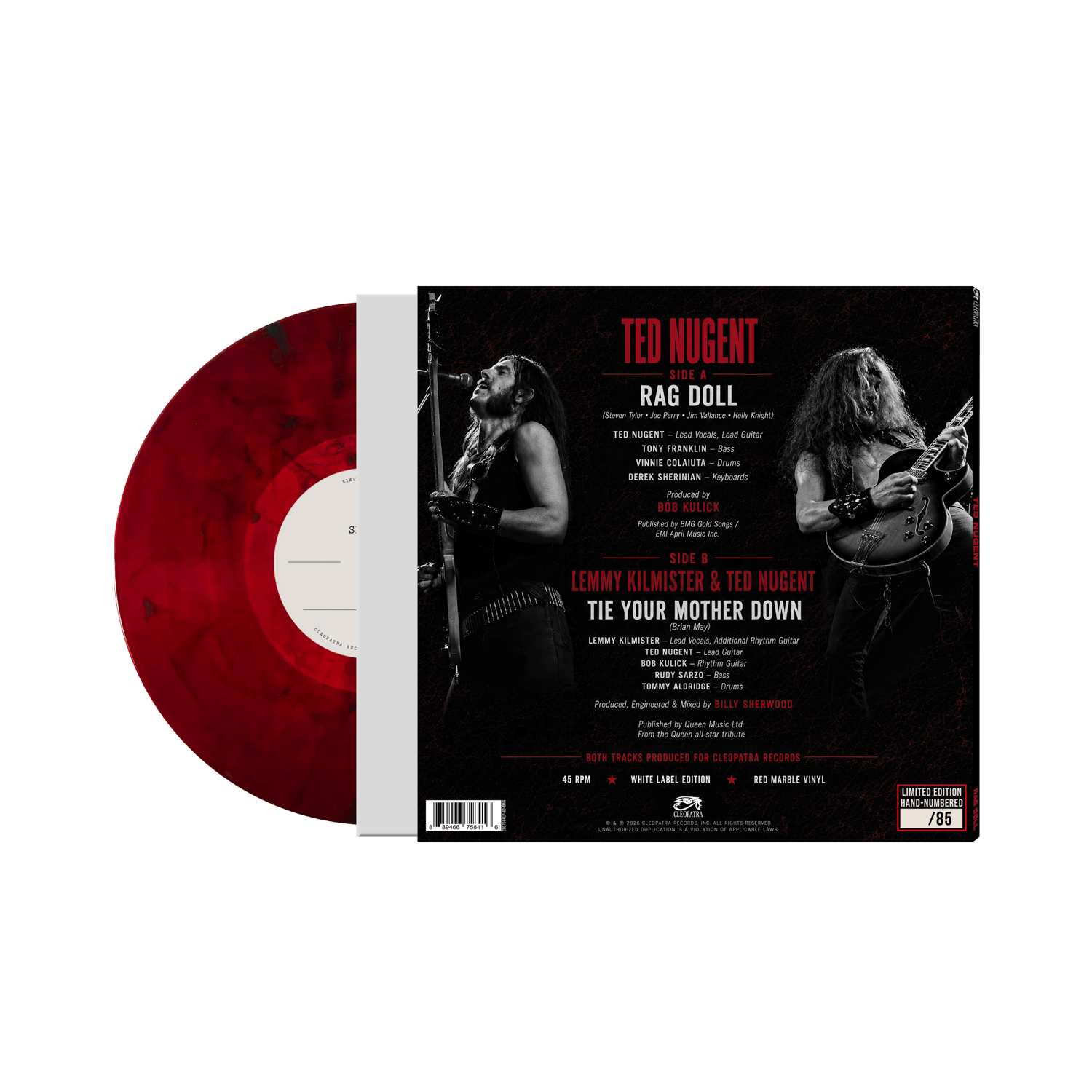 Ted Nugent - Rag Doll (Red Marble Vinyl - White Label) - Cleopatra