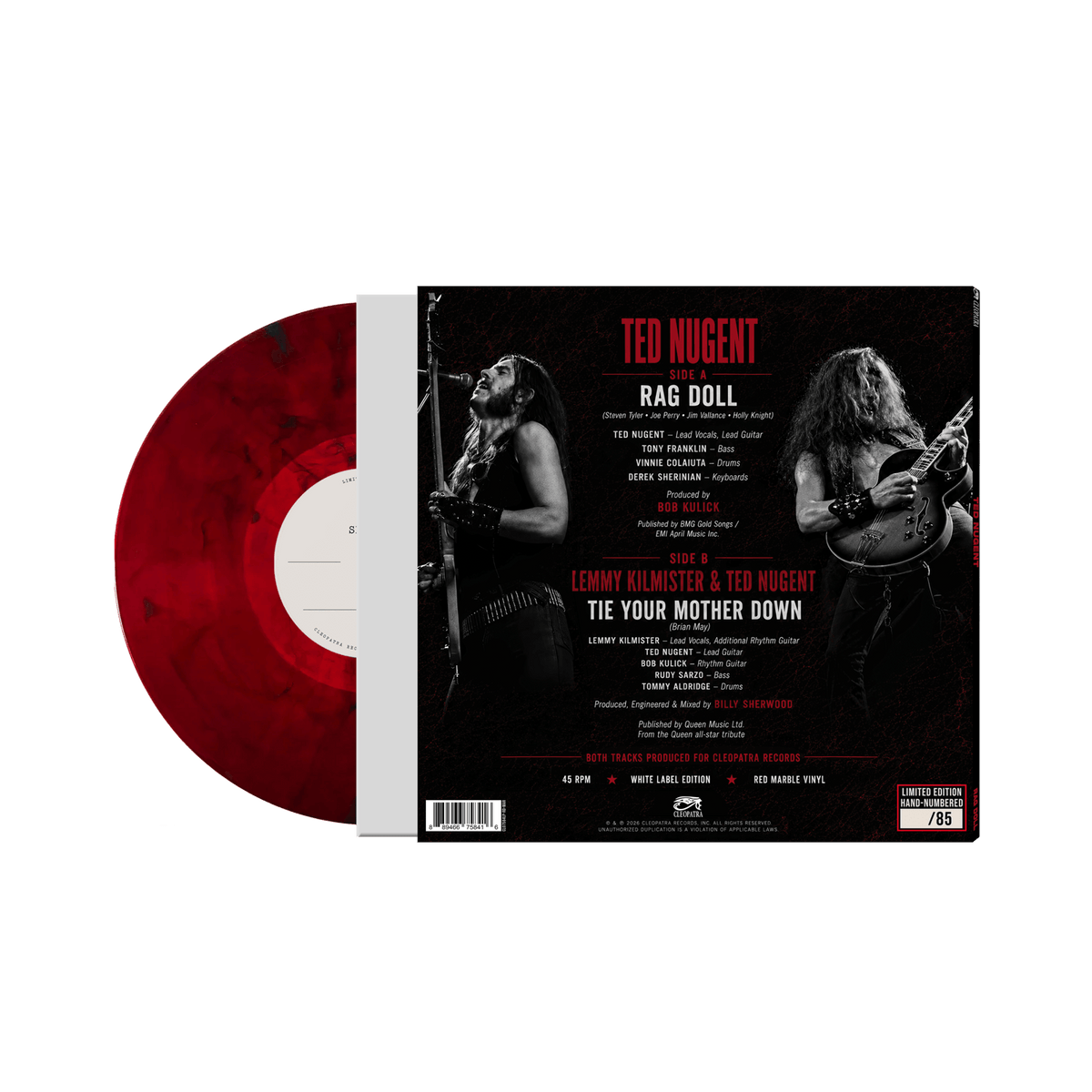 Ted Nugent - Rag Doll (Red Marble Vinyl - White Label)