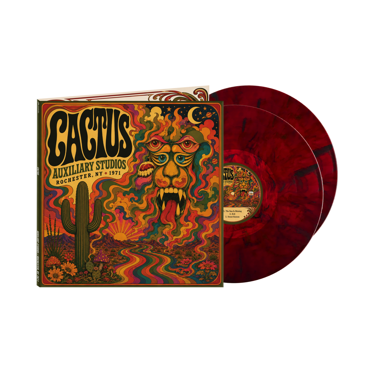 Cactus - Auxiliary Studios 1971 (Red/Black/Marble Double Vinyl LP)