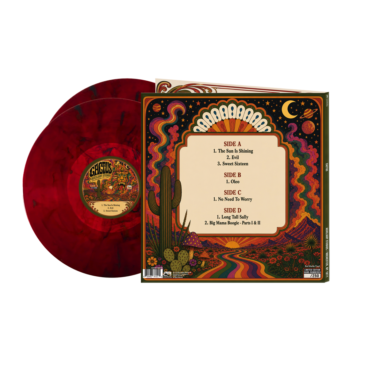 Cactus - Auxiliary Studios 1971 (Red/Black/Marble Double Vinyl LP)