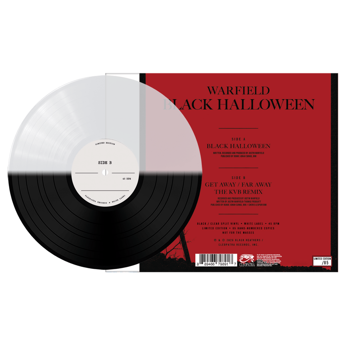 WARFIELD - Black Halloween (Black/Clear/Split Vinyl White Label)